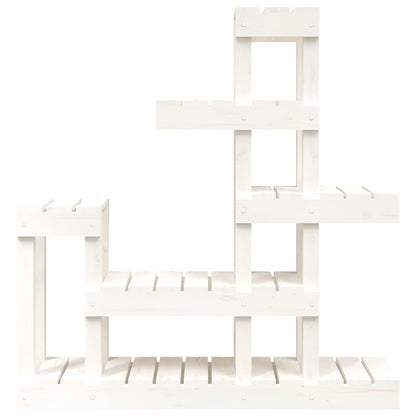 Plant Stand 85x25x109,5 cm Solid Wood Pine White 92 cm 97 cm