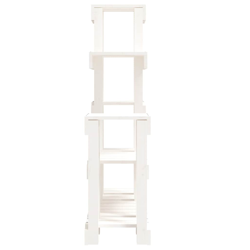 Plant Stand 85x25x109,5 cm Solid Wood Pine White 92 cm 97 cm