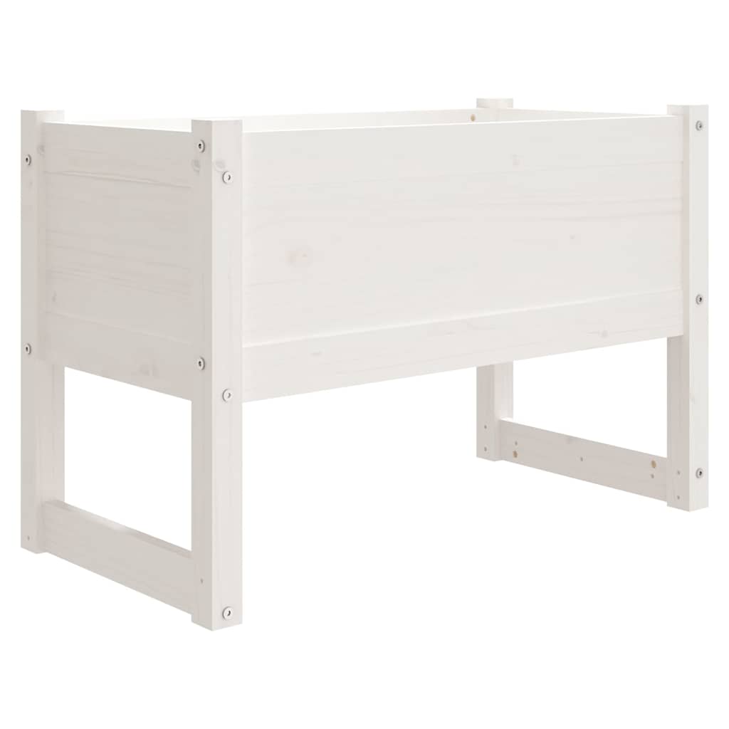Planter Solid Wood Pine White