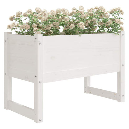 Planter Solid Wood Pine White