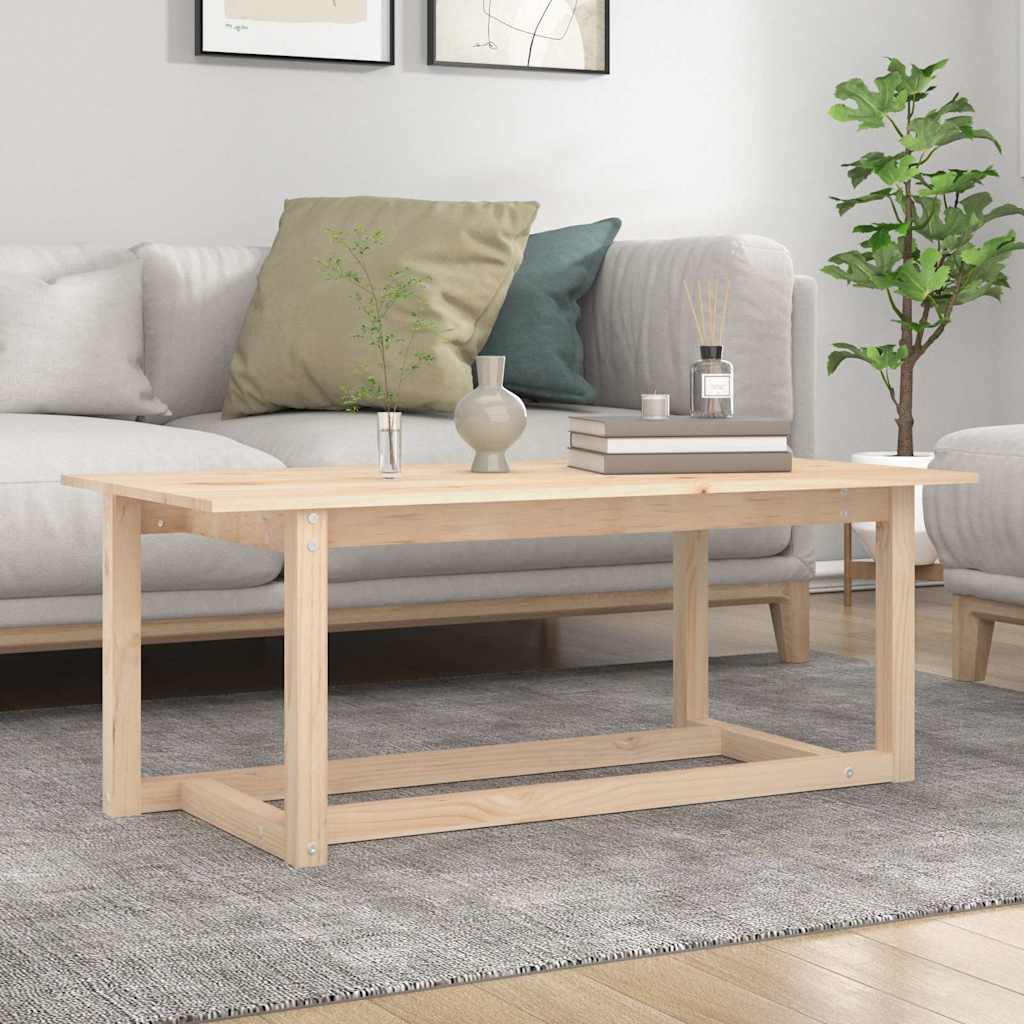 Coffee Table Solid Wood Pine Natural
