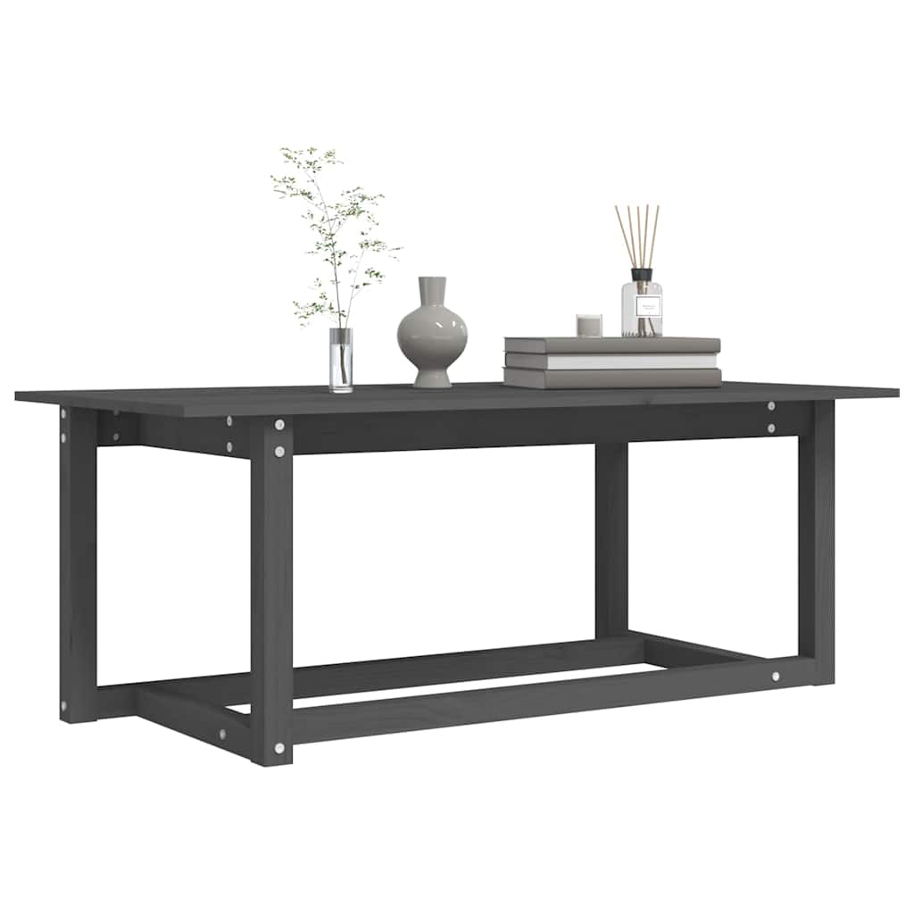 Coffee Table Solid Wood Pine Grey