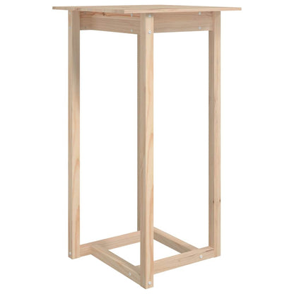 Bar Table Solid Wood Pine Natural 60 cm 60 cm