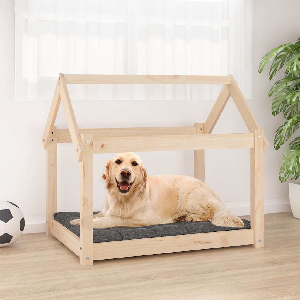 Dog Bed Solid Wood Pine Height 70 cm Natural