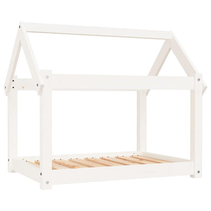 Dog Bed Solid Wood Pine Height 70 cm White