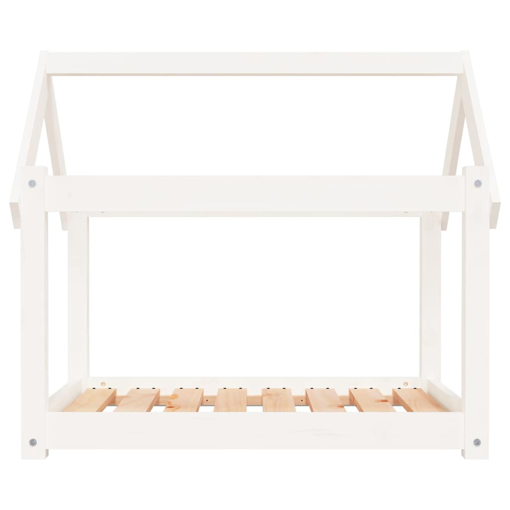 Dog Bed Solid Wood Pine Height 70 cm White