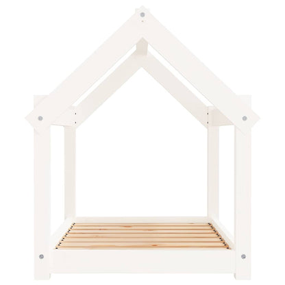 Dog Bed Solid Wood Pine Height 70 cm White