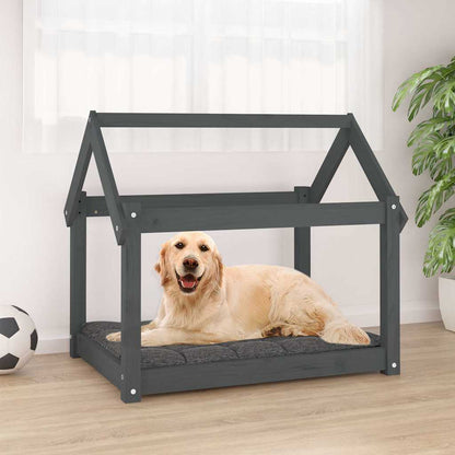 Dog Bed Solid Wood Pine Height 70 cm Grey