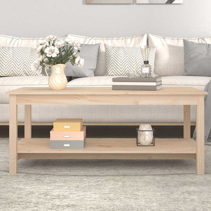 Coffee Table Solid Wood Pine Natural 110 cm 55 cm