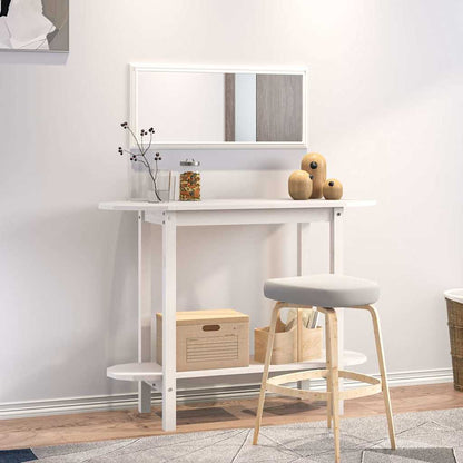 Console Table 110x40x80 cm Solid Wood Pine White