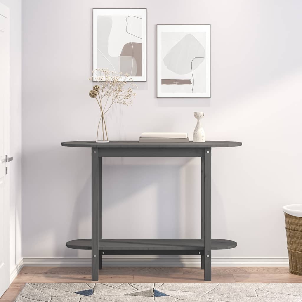 Console Table 110x40x80 cm Solid Wood Pine Grey