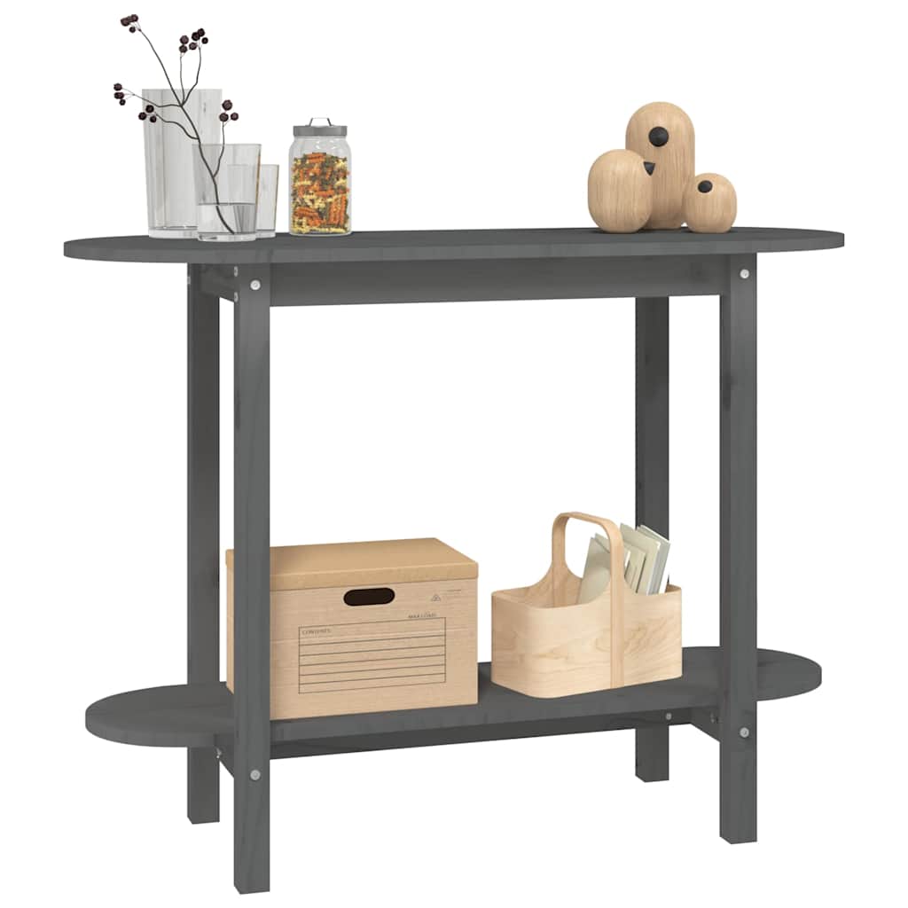 Console Table 110x40x80 cm Solid Wood Pine Grey