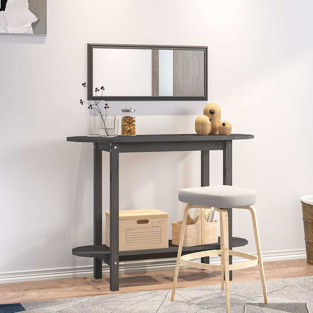 Console Table 110x40x80 cm Solid Wood Pine Grey
