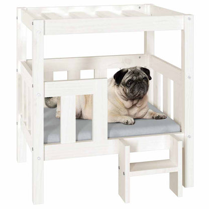 Dog Bed 65.5x50.5x70 cm Solid Wood Pine White
