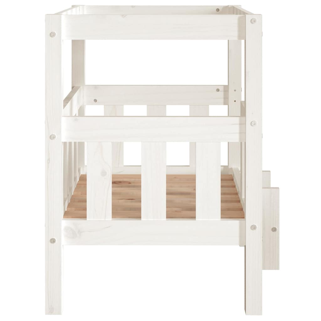 Dog Bed 65.5x50.5x70 cm Solid Wood Pine White