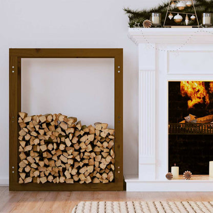Firewood Rack Solid Wood Pine 80 x 25 x 100 cm