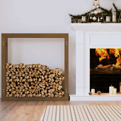 Firewood Rack Solid Wood Pine 100 x 25 x 100 cm