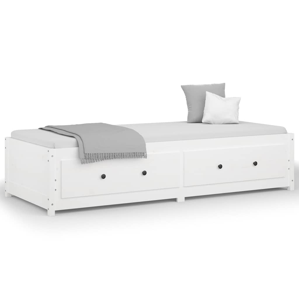 vidaXL Day Bed without Mattress White 90x200 cm Solid Wood Pine 2