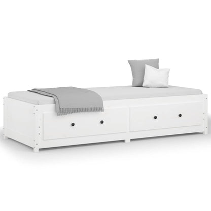 vidaXL Day Bed without Mattress White 90x200 cm Solid Wood Pine 2