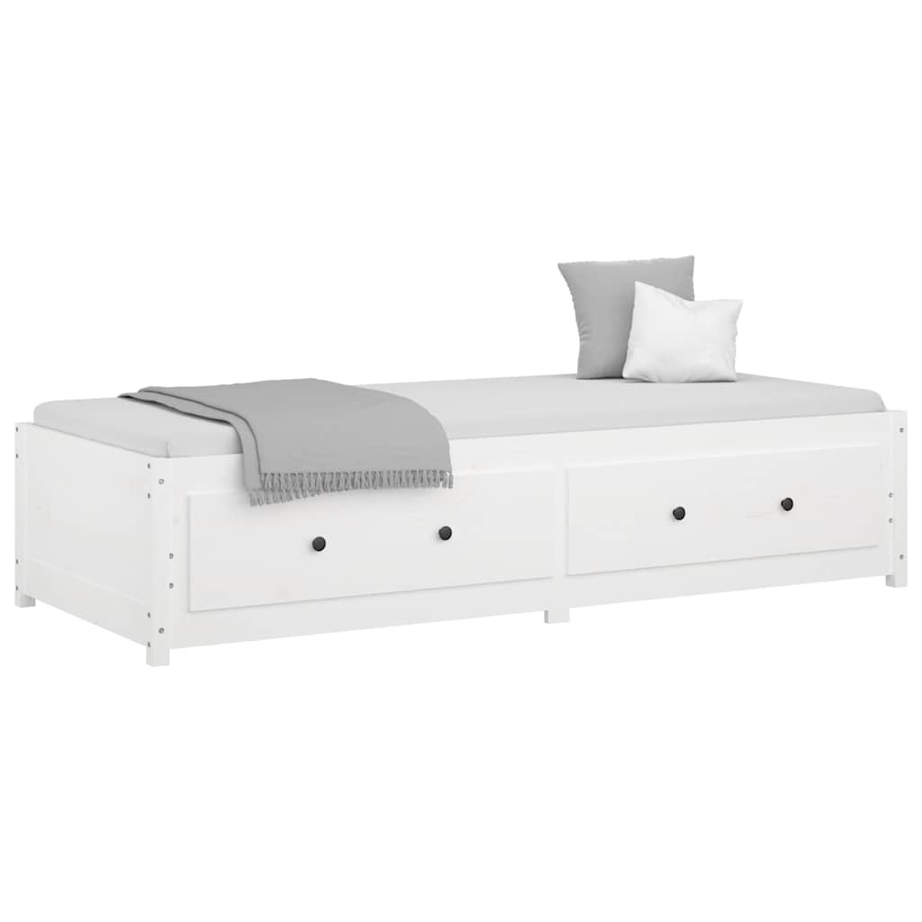 vidaXL Day Bed without Mattress White 90x200 cm Solid Wood Pine 3