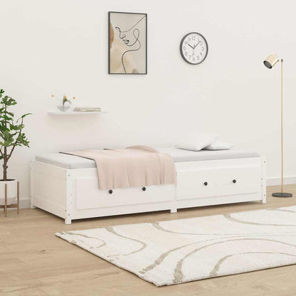vidaXL Day Bed without Mattress White 90x200 cm Solid Wood Pine 4