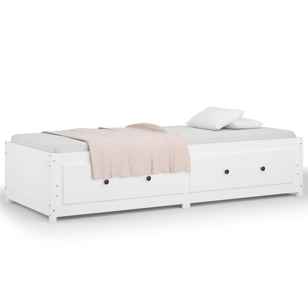 vidaXL Day Bed without Mattress White 90x200 cm Solid Wood Pine 5