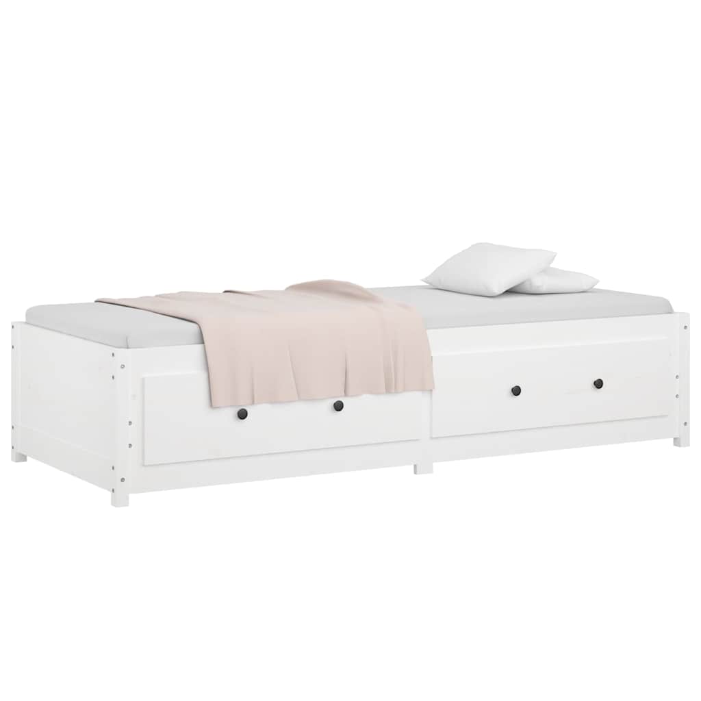 vidaXL Day Bed without Mattress White 90x200 cm Solid Wood Pine 6
