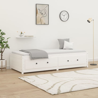 vidaXL Day Bed without Mattress White 90x200 cm Solid Wood Pine 1