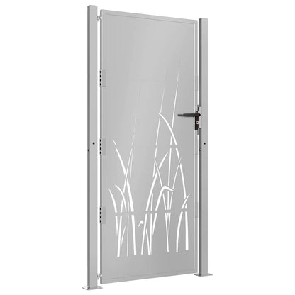 vidaXL Garden Gate 100x175 cm Corten Steel Grass Design 3