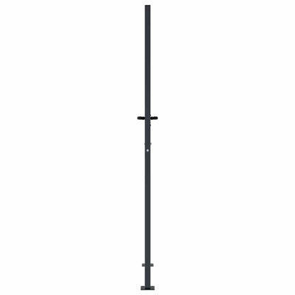 vidaXL Garden Gate Anthracite 100x175 cm Steel Bamboo Design 5