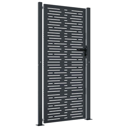 vidaXL Garden Gate Anthracite 100x175 cm Steel Square Design 2