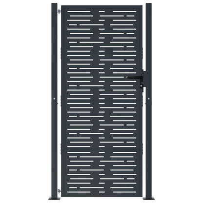 vidaXL Garden Gate Anthracite 100x175 cm Steel Square Design 3