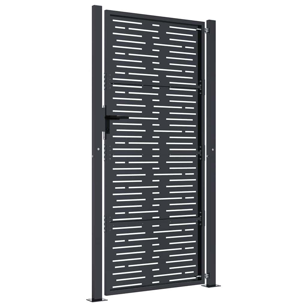 vidaXL Garden Gate Anthracite 100x175 cm Steel Square Design 5
