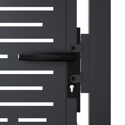 vidaXL Garden Gate Anthracite 100x175 cm Steel Square Design 6