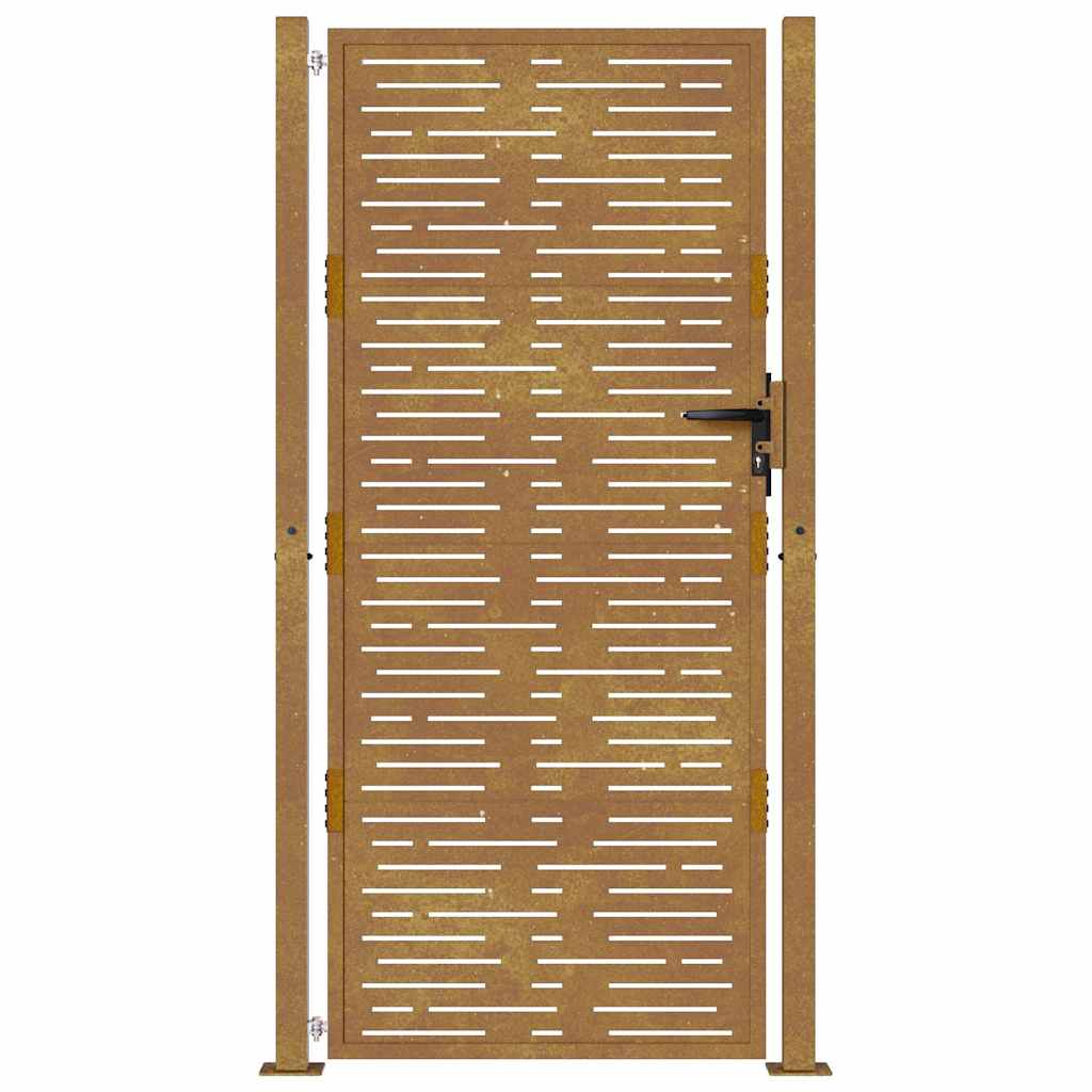 vidaXL Garden Gate 100x175 cm Corten Steel Square Design 4