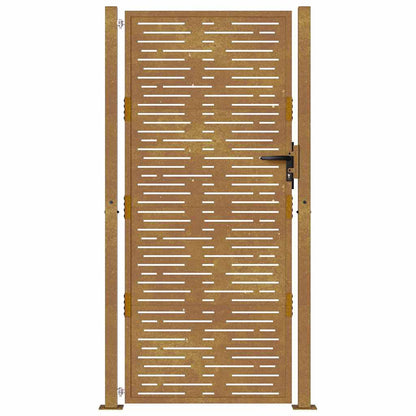 vidaXL Garden Gate 100x175 cm Corten Steel Square Design 4
