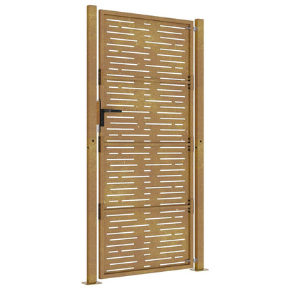 vidaXL Garden Gate 100x175 cm Corten Steel Square Design 5