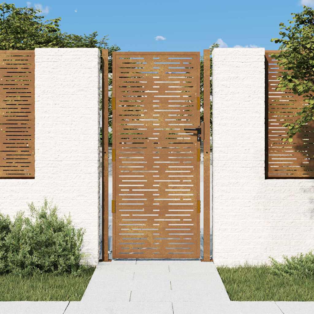 vidaXL Garden Gate 100x175 cm Corten Steel Square Design 1