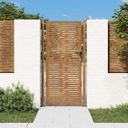 vidaXL Garden Gate 100x175 cm Corten Steel Square Design 1