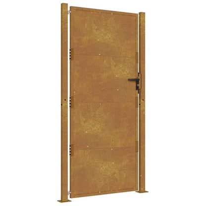 vidaXL Garden Gate 100 x 175 cm Powder-Coated Steel Black Lockable 2