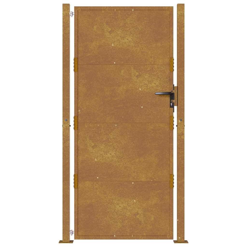 vidaXL Garden Gate 100 x 175 cm Powder-Coated Steel Black Lockable 4