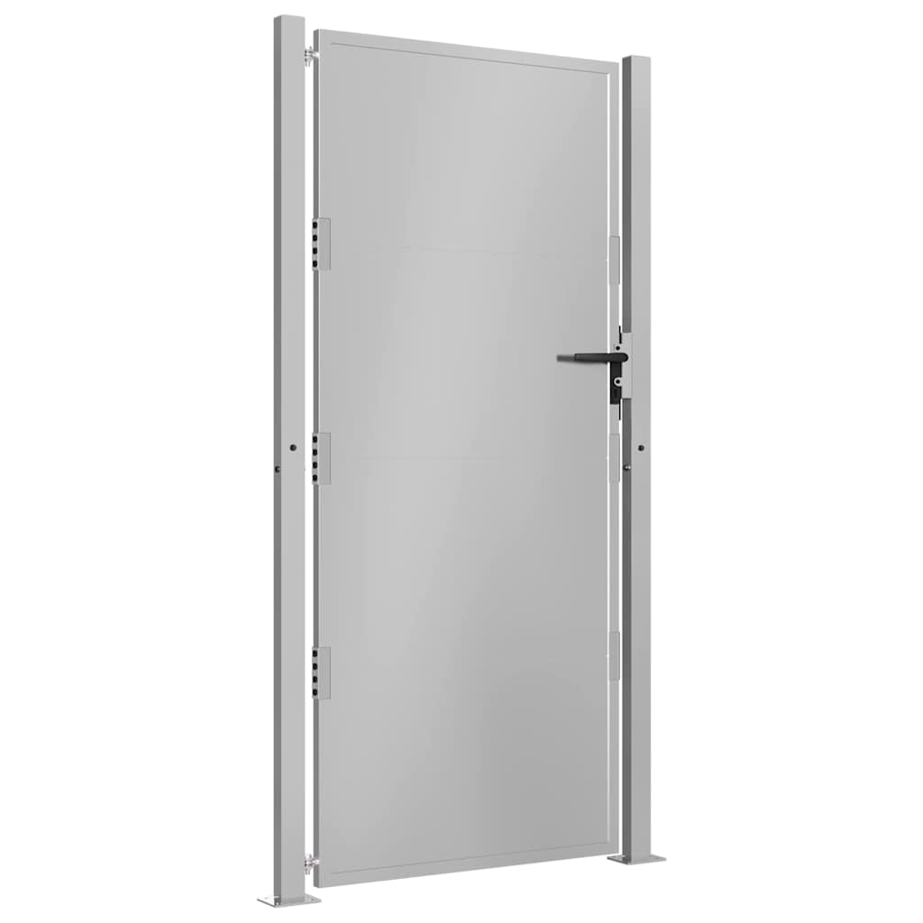 vidaXL Garden Gate 100 x 175 cm Powder-Coated Steel Black Lockable 5