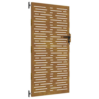 vidaXL Garden Gate 85x200 cm Corten Steel Square Design 2