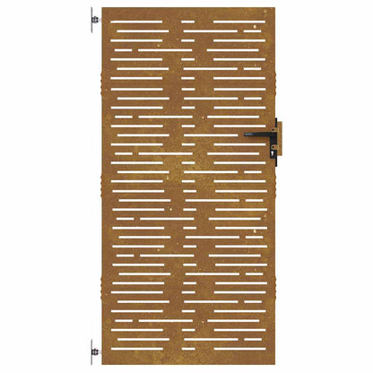 vidaXL Garden Gate 85x200 cm Corten Steel Square Design 4