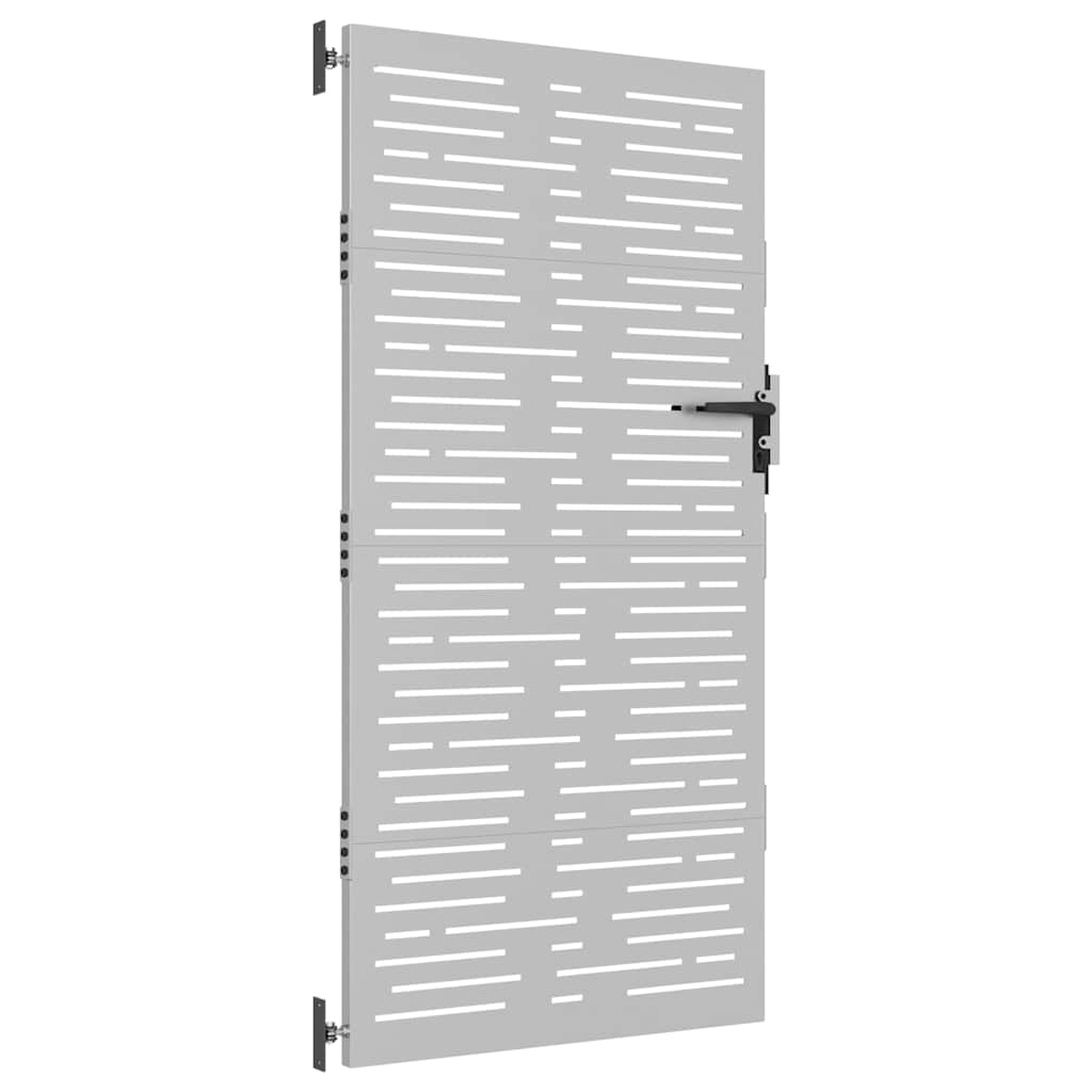 vidaXL Garden Gate 85x200 cm Corten Steel Square Design 5