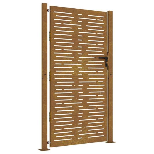 vidaXL Garden Gate 100x175 cm Corten Steel Square Design 2