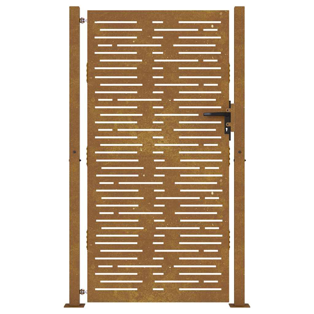 vidaXL Garden Gate 100x175 cm Corten Steel Square Design 4