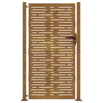 vidaXL Garden Gate 100x175 cm Corten Steel Square Design 4