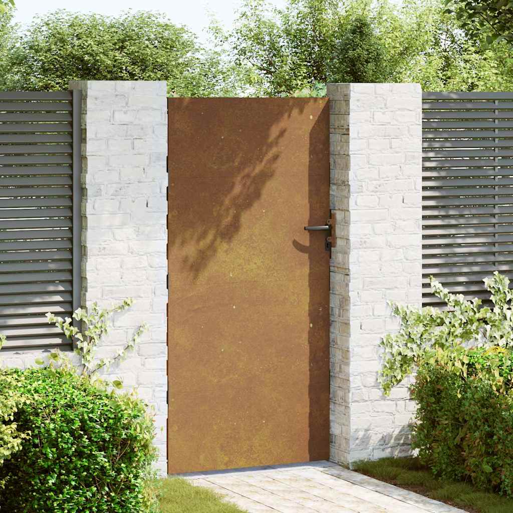 vidaXL Garden Gate 85x200 cm Corten Steel 3
