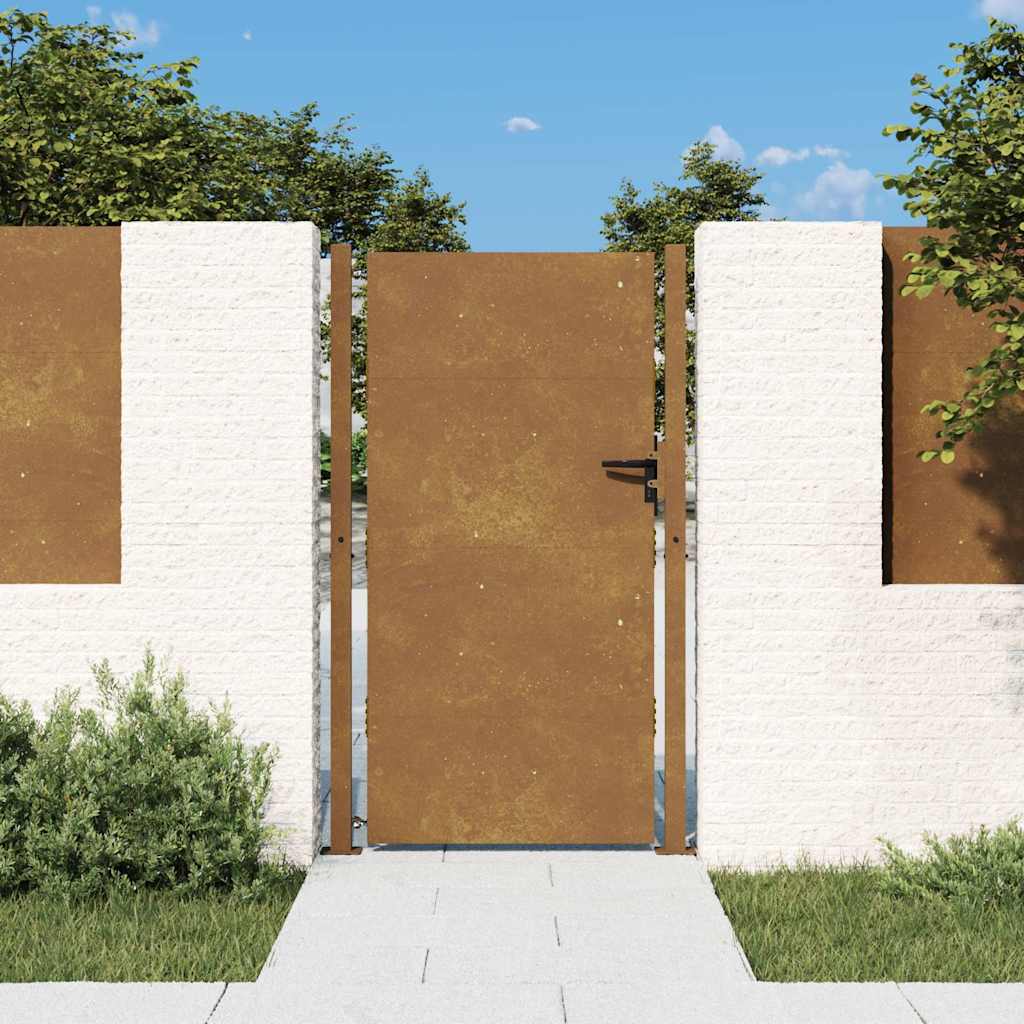 vidaXL Garden Gate 100x175 cm Corten Steel 1